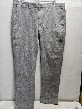 Nifty Genius Mens 36x32 Grey Casual Dress Travel Pants Herringbone Twill